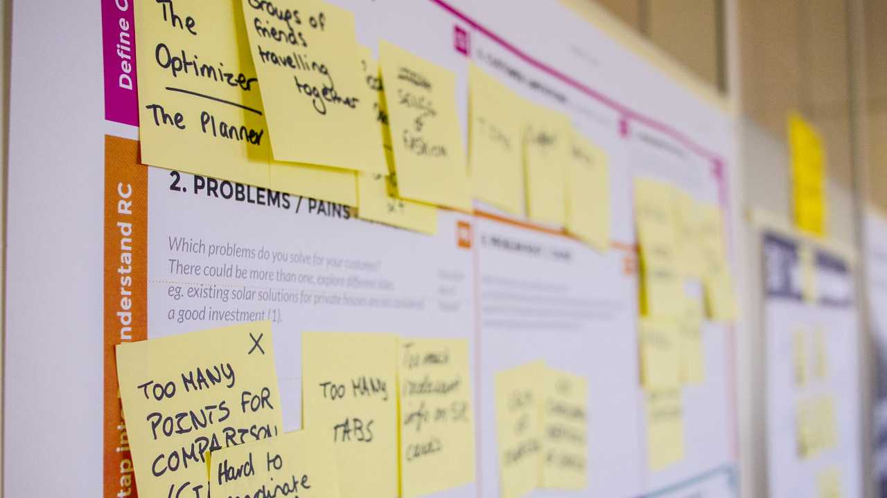 kanban board being used for management of Procurement department